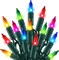 Outdoor Christmas Lights, 20FT 100 Count Christmas String Lights Incandescent, Waterproof Indoor Mini Christmas Tree Lights for Xmas Decorations, Multi Colored
